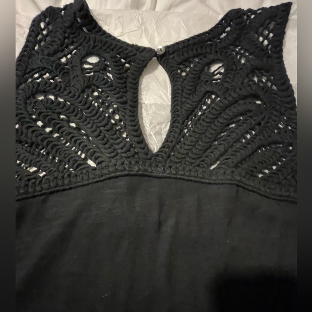 NWT J.JILL : Black Embroidered Halter Maxi Dress - Picture 7 of 13